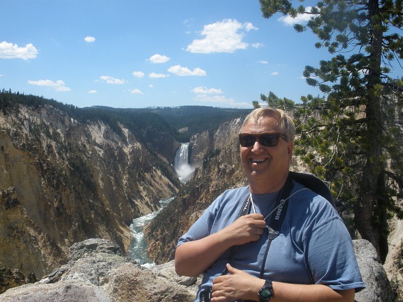 Trip (141).JPG - Ken in front of the Lower Yellowstone Falls